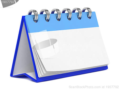 Image of Blank Desktop Calendar Isolated on White.
