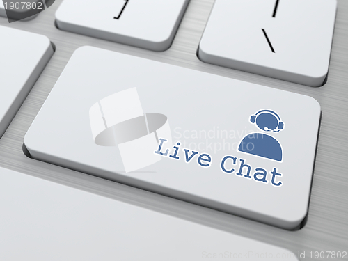 Image of Live Chat Button on Modern Computer Keyboard.