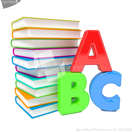 Image of ABC Letters with Group of Books.