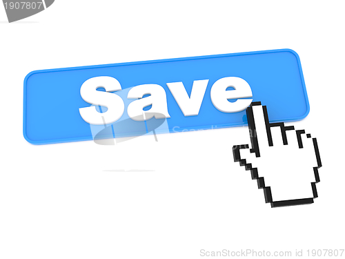 Image of Blue Button with Word Save on It.