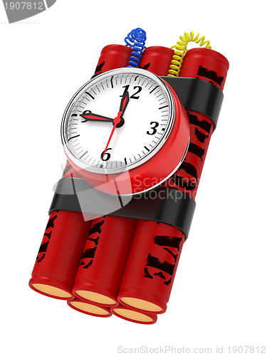 Image of Dynamite Bomb with Clock Timer.