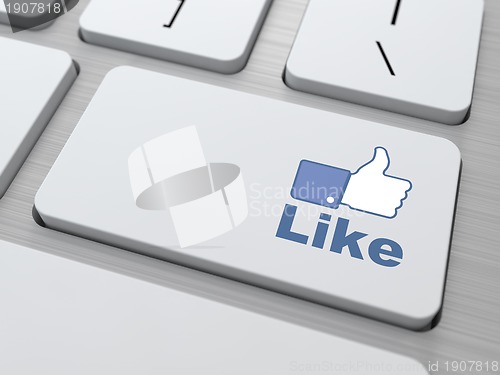 Image of Like Button - Social Media Concept.
