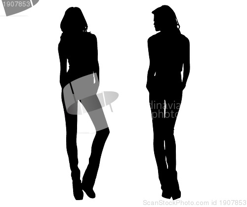 Image of Silhouette fashion girls