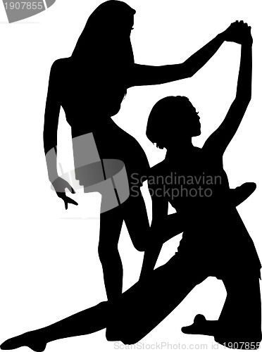 Image of Silhouettes of dancing women