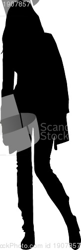 Image of Vector - Silhouette fashion girls