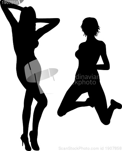 Image of Silhouettes of sexy girls