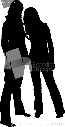 Image of Fashion girls silhouettes