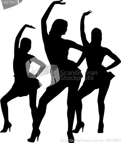 Image of Silhouettes of dancing women