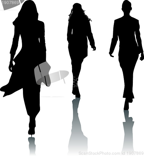 Image of Fashion girls silhouettes 