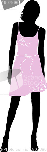 Image of Vector - Silhouette fashion girls