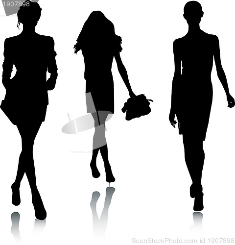 Image of Fashion girls silhouettes