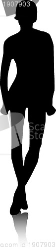 Image of Vector - Silhouette fashion girls