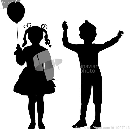 Image of Silhouettes of kids