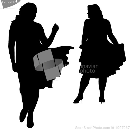 Image of Silhouettes of fat women