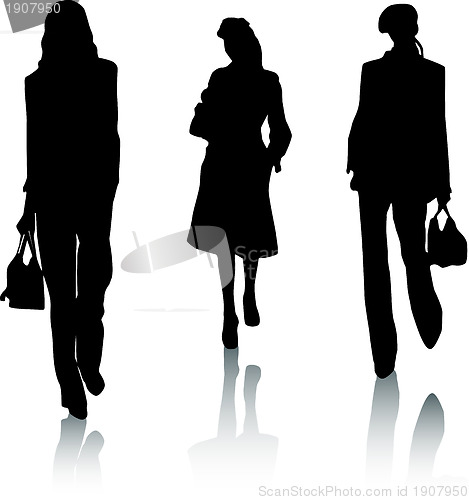Image of Fashion girls silhouettes 