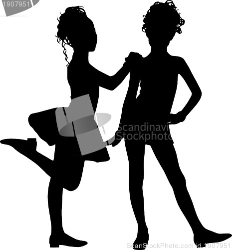 Image of Happy silhouettes children