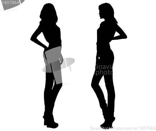 Image of Silhouette fashion girls