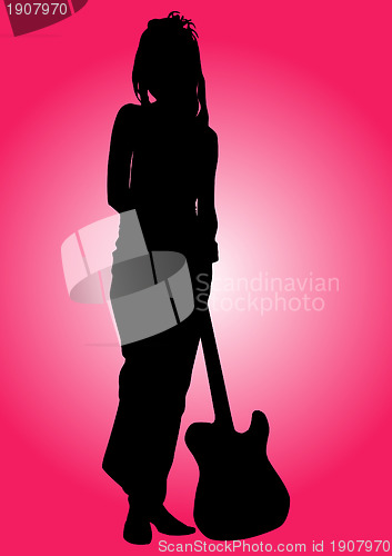 Image of Fashion girl silhouette