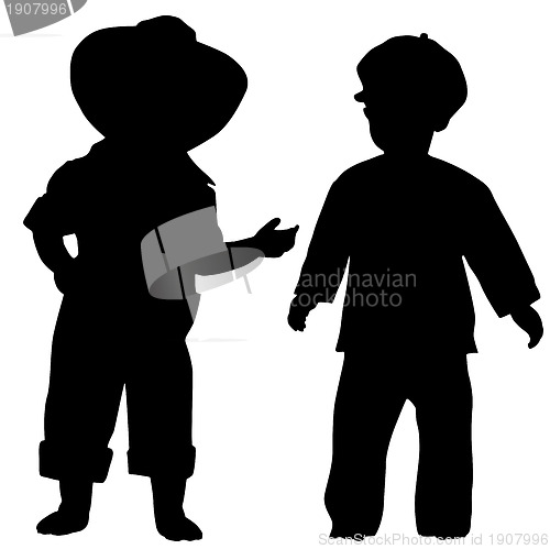 Image of Silhouettes of kids