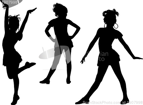 Image of Happy silhouettes children