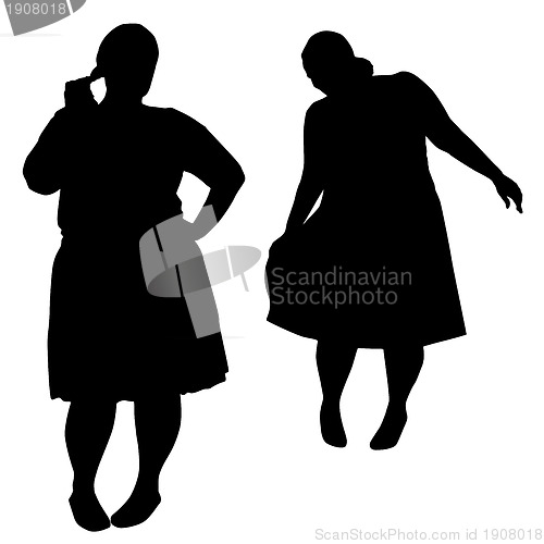 Image of Silhouettes of fat women