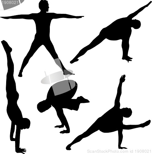Image of Silhouettes of athletes