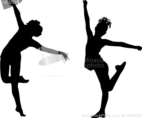 Image of Dancing silhouettes children