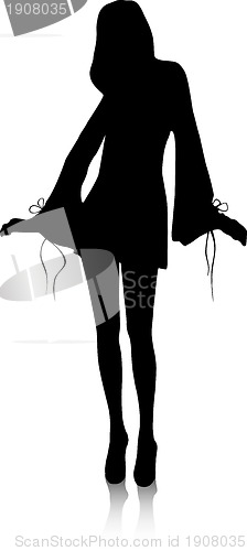 Image of Vector - Silhouette fashion girls