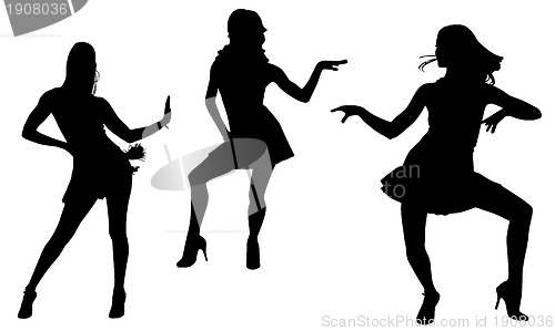 Image of Silhouettes of dancing women