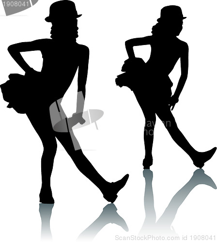 Image of Dancing silhouettes children