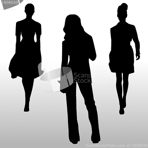 Image of Silhouette fashion girls