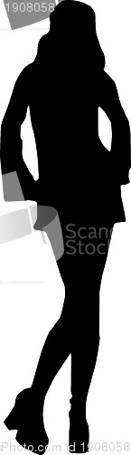 Image of Vector - Silhouette fashion girls