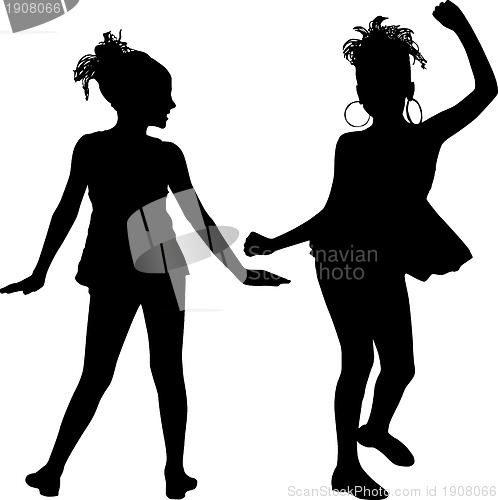 Image of Happy silhouettes children