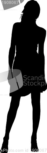 Image of Vector - Silhouette fashion girls