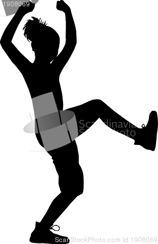 Image of Dancing silhouette child