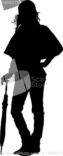 Image of Fashion girl silhouette
