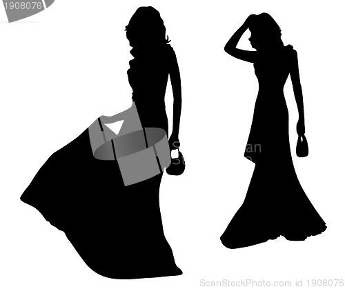 Image of Fashion silhouettes of girls