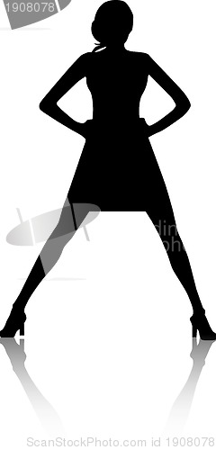 Image of Vector - Silhouette fashion girls