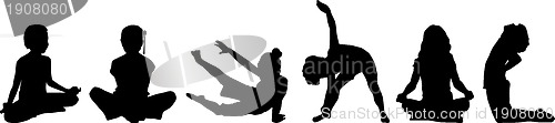 Image of Silhouette child's yoga