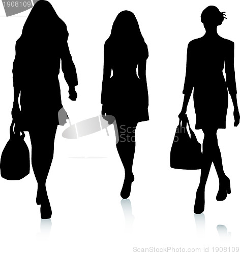 Image of Fashion girls silhouettes