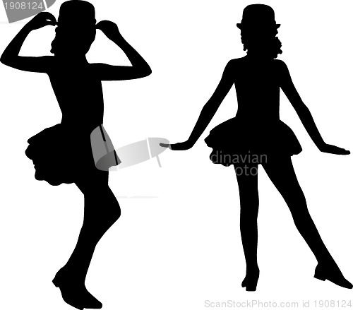 Image of Dancing silhouettes children