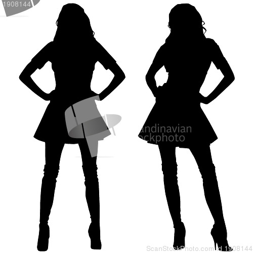 Image of Silhouettes of fashion women