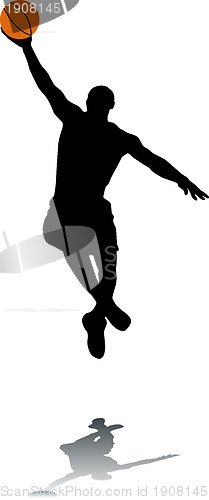 Image of Silhouette of basketballer