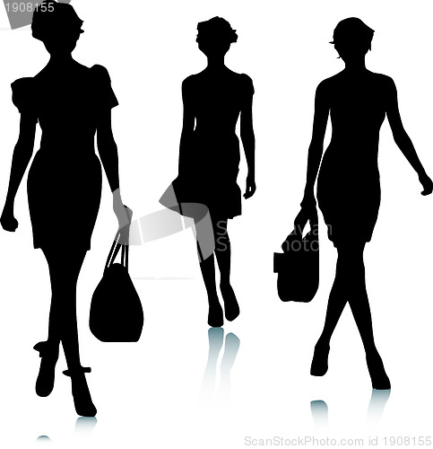 Image of Fashion girls silhouettes