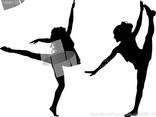 Image of Dancing silhouettes children