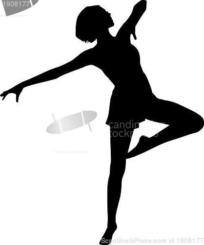 Image of Silhouette of dancing womn