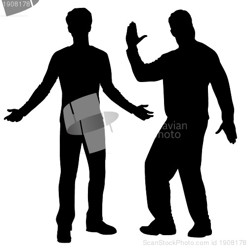 Image of Silhouettes of men
