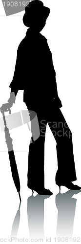 Image of Fashion girl silhouette