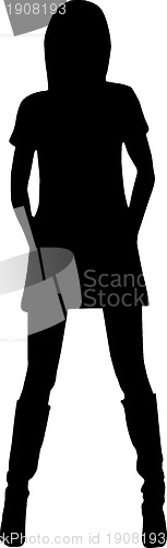 Image of Vector - Silhouette fashion girls