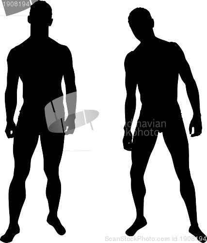 Image of Silhouettes of men